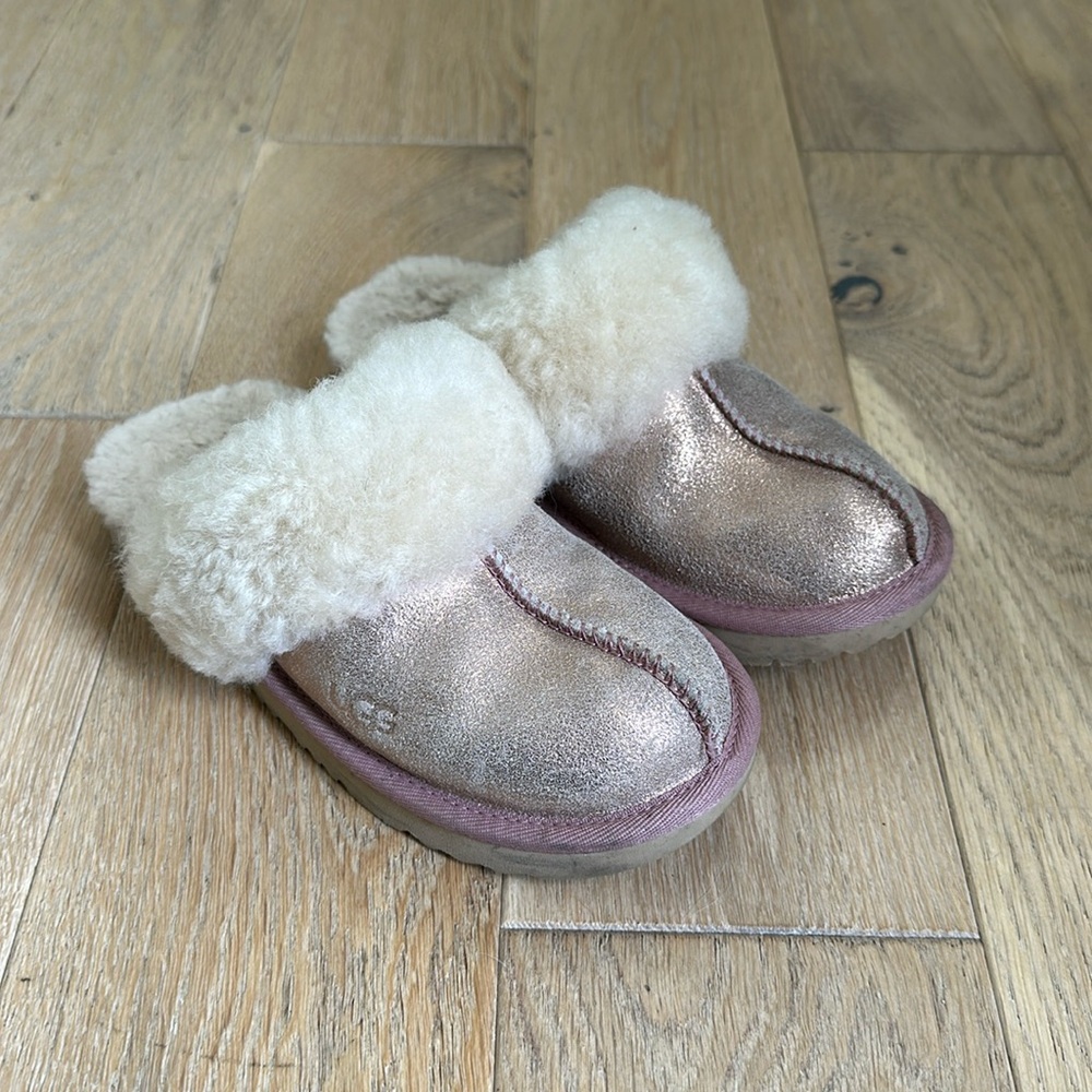 Girls Ugg Slippers Pink Glitter